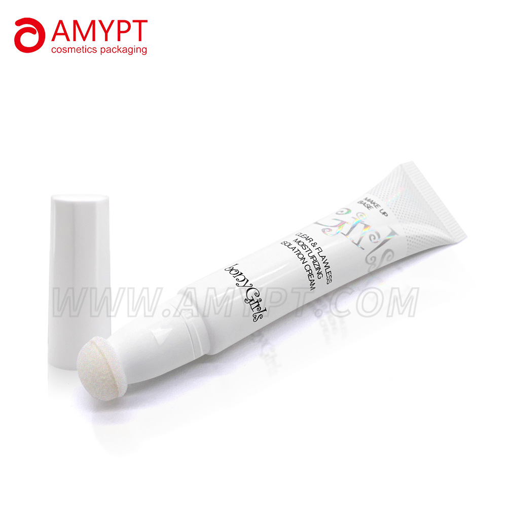 เครื่องมือแต่งหน้าหลอดพลาสติกเครื่องสำอาง Flocking Sponge Applicator Tube